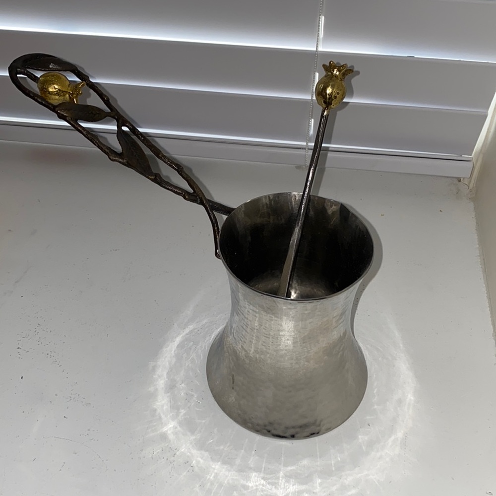 Michael Aram Pomegranate Coffee Pot with Spoon!